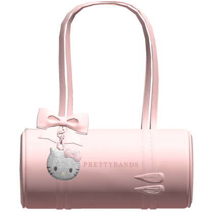 Pale Pink Kitty Charm Bow Duffle Bag Pretty Purse