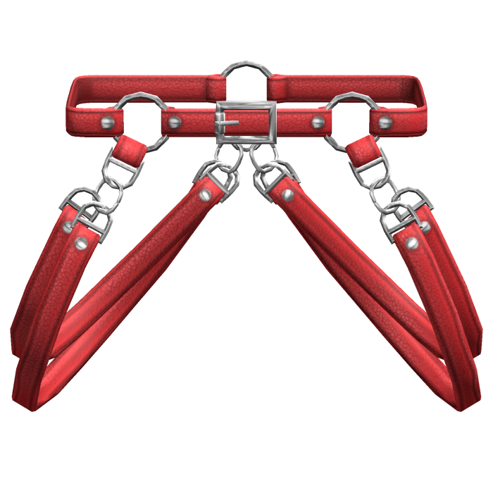 Red Suspender Hanging Y2K Waist Straps 1.0