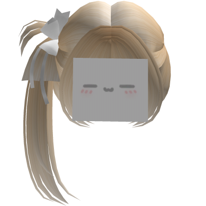 kawaii cute paper face side ponytail (blonde)