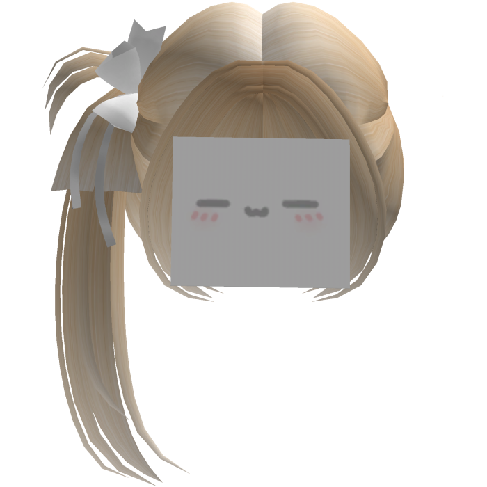 kawaii cute paper face side ponytail (blonde)