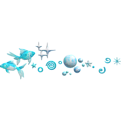 Frutiger Aero Tropic Fish Bubbles Face Aura Blush