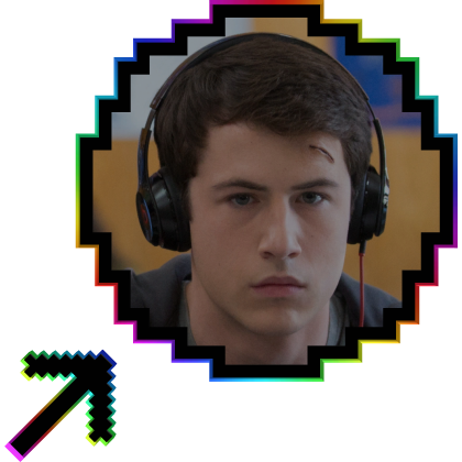 RGB Clay Jensen Pixel Circle│13 Reasons Why Roblox item