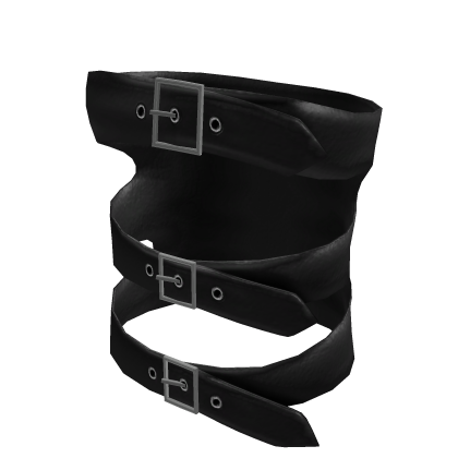 Belt Buckle Y2K Top in Black