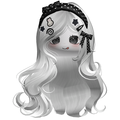 ♡ Silky Waves w/ Bunny Charms (White) Roblox item