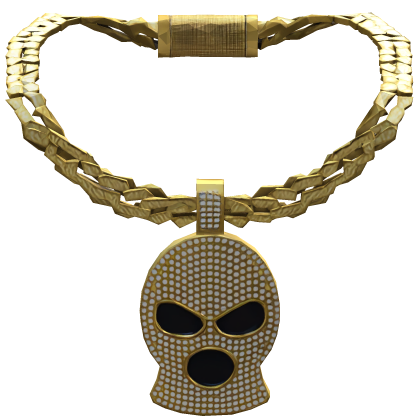 Iced Out Gold Ski Mask Chain 1.0