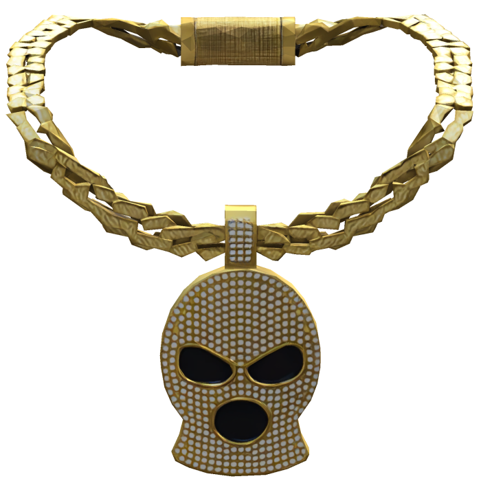 Iced Out Gold Ski Mask Chain 1.0