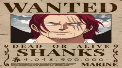 Shanks Wanted Poster Roblox decal