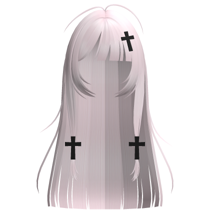 sweet long gothic cross hair v2 in pink Roblox item