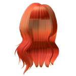 Orange Side Part Hair