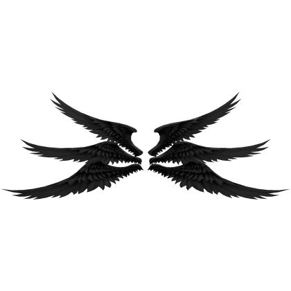 divine black angel wings
