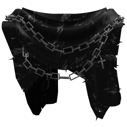 Black Emo Chain Cross Grunge Neck Scarf