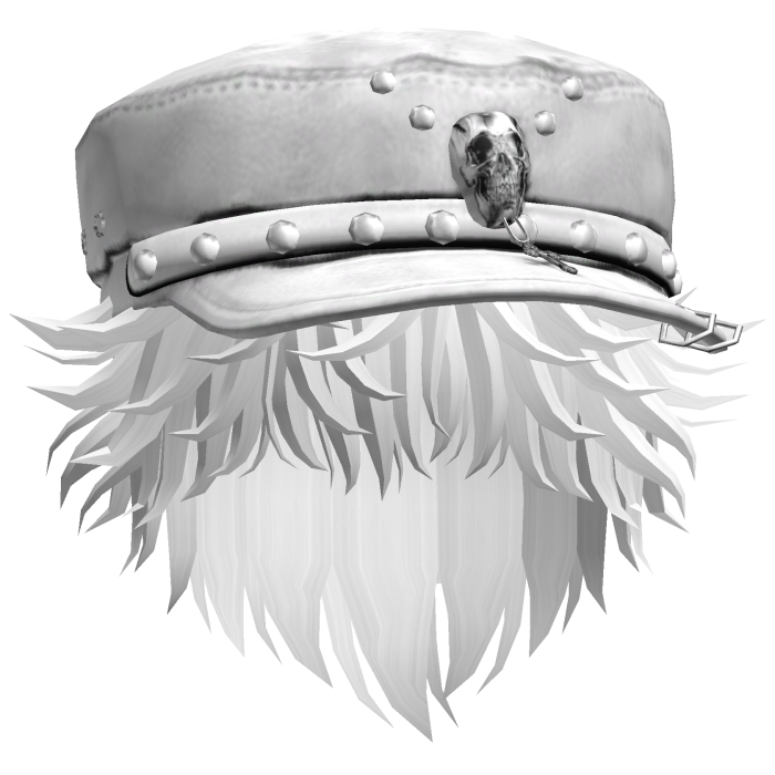 Fluffy Emo White Beret Y2K Boy Hair (White)