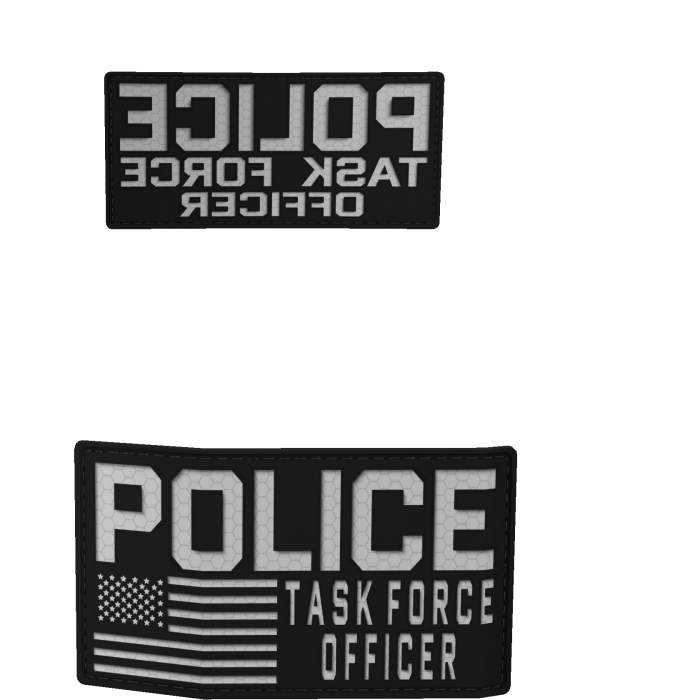 B/W Police Task Force Officer Patches (RCPC)