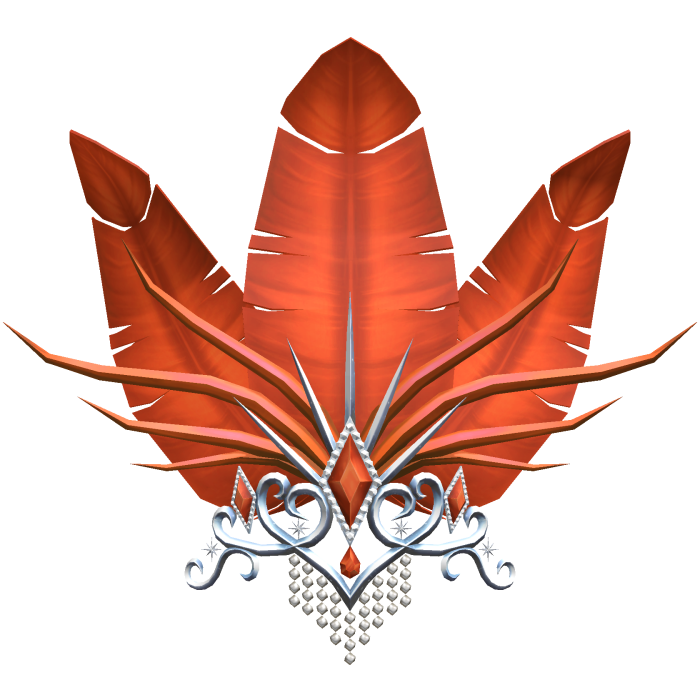 Majestic Orange Showgirl Feather Crown Headdress