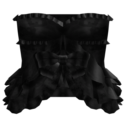 gothic ruffle lace dress black