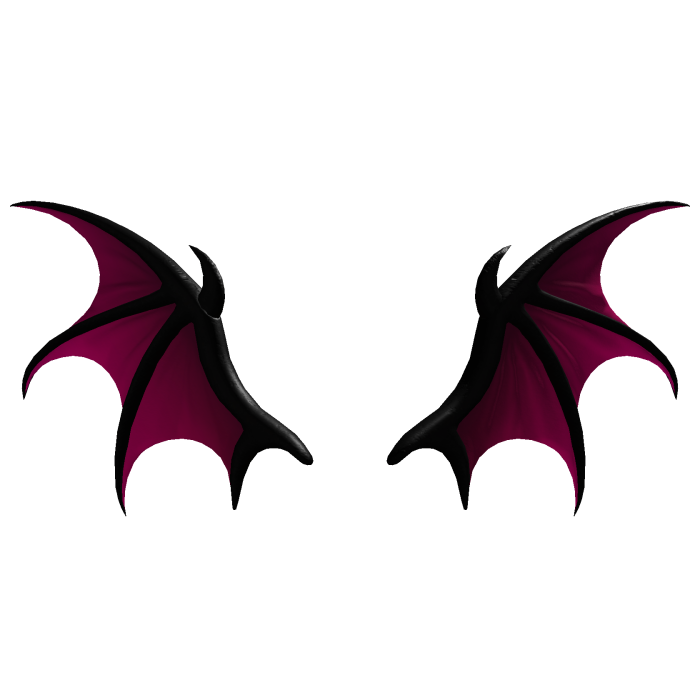 Hot Pink Black Demon Wings