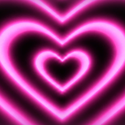 Neon Hearts Background Pink Cute Kawaii Chibi