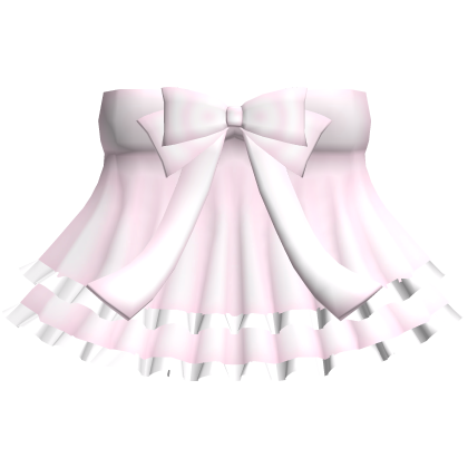 adorable doll dress with bow in pink Roblox catalog item