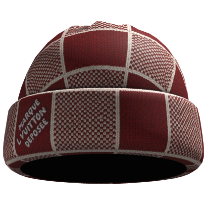 Red LV Heritage Beanie