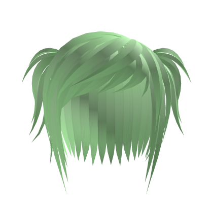 choppy emo pigtail bob green Roblox item