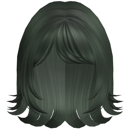 Soft Flipped Short Bob (Dark Green)