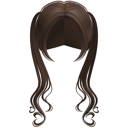 ♡ brown heart pigtails ♡ thumbnail