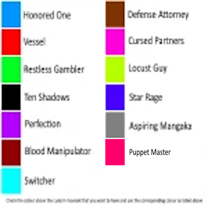 Jujutsu Shenanigans Character List Roblox decal