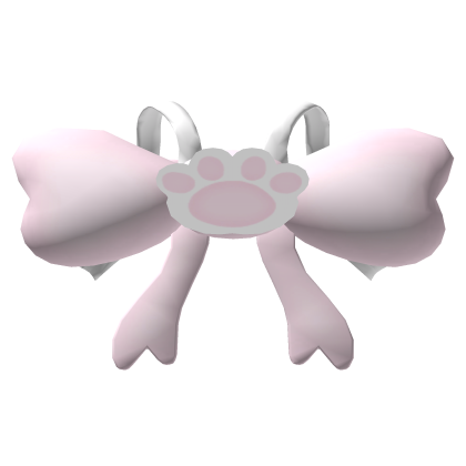 cutesy kawaii bow dog paw backpack Roblox item