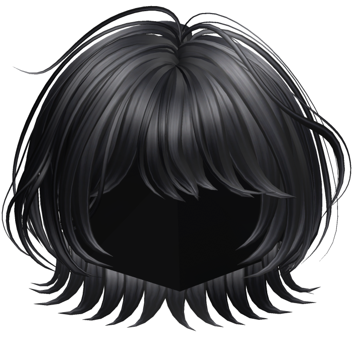 Fluffy Layered Bob Hair (Black.ver)
