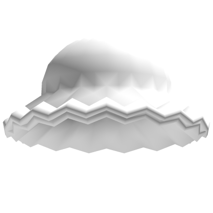 ♰ white ruffled bucket hat Roblox item