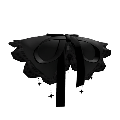 Ribbon Neck Cape black Roblox item