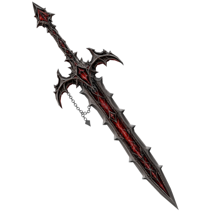 Silver Ruby Vampire Sword