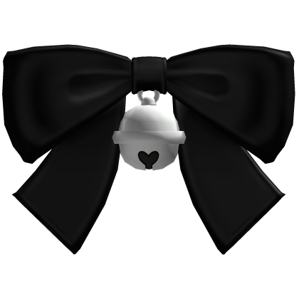 ♡ ꒱ sweet adorable dainty black bow with bell