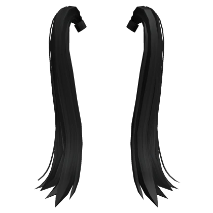Black Long Pigtail Hair Extensions Roblox Item Rolimon s