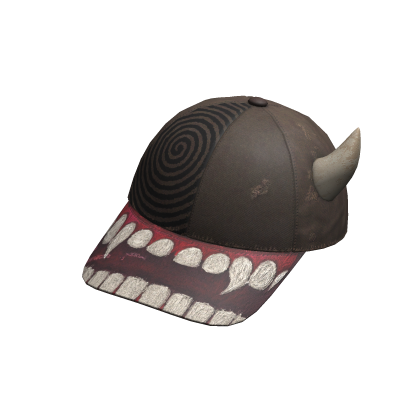 Brown Distressed Monster Spiral Cap With Horn Roblox item