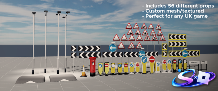 [50+ PROPS] UK Roadsign Pack preview 1