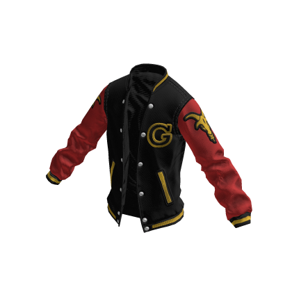 College Jacket | Black Red Yellow