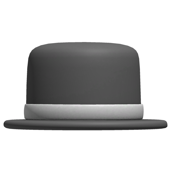 gray classic bowler hat