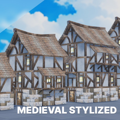 Medieval Stylized Houses [PBR] PREMIUM