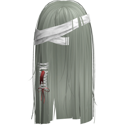 Creepy Green Monster Hair w White Bandages Roblox item