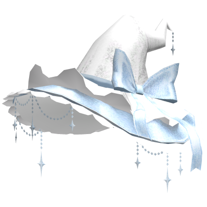Halloween Magical Witch Hat (White&Blue)