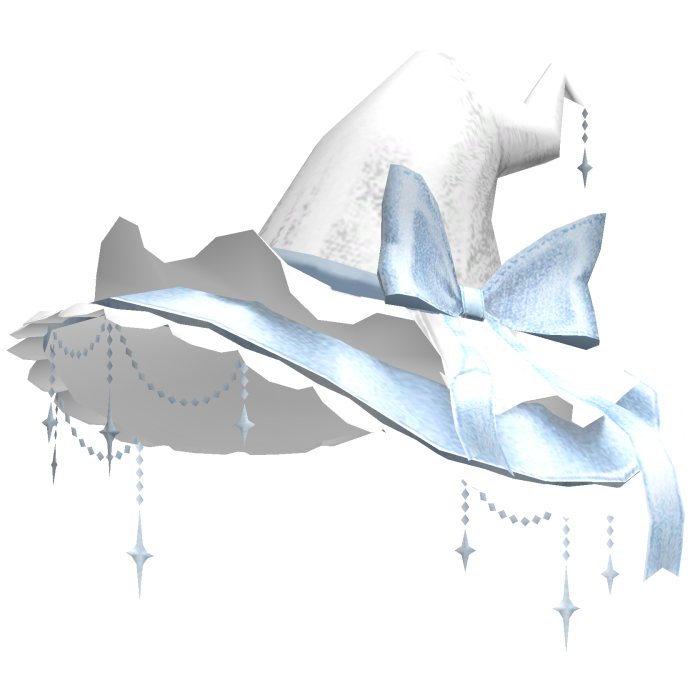 Halloween Magical Witch Hat (White&Blue)