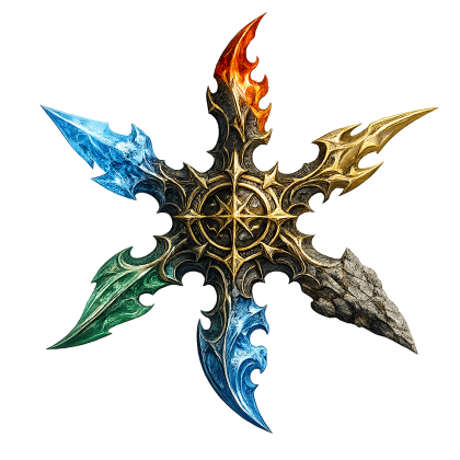 Ninja Star of the Elements Made by Zelgraz preview 2