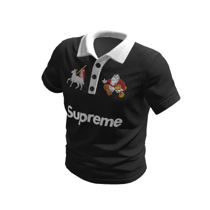 Supreme Polo Shirt (Black & White)