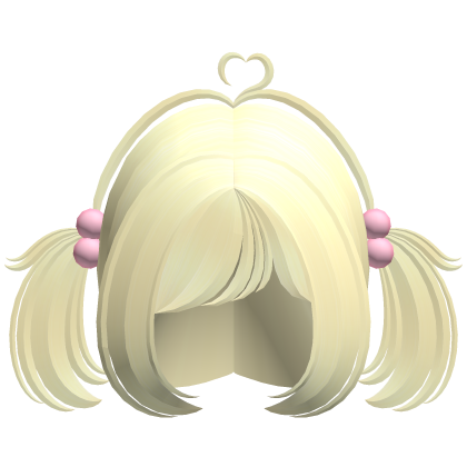 ♡ adorable moe heart cowlick pigtails in yellow