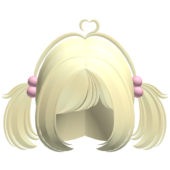 ♡ adorable moe heart cowlick pigtails in yellow
