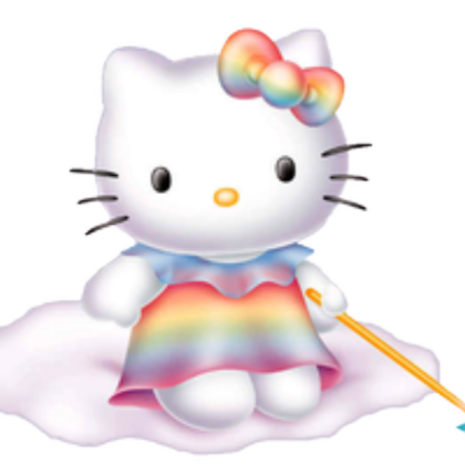 Hello kitty on a cloud Roblox decal