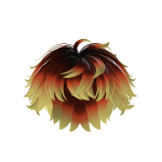 Yellow Orange Messy Hair