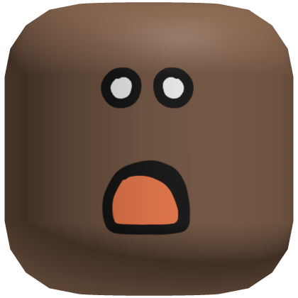 Shocked Scared Face Mask Brown Roblox item