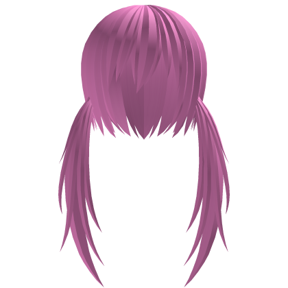 Long Choppy Anime Twintails (Pink) Roblox item